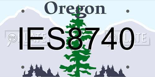 IES8740 Oregon License Plate