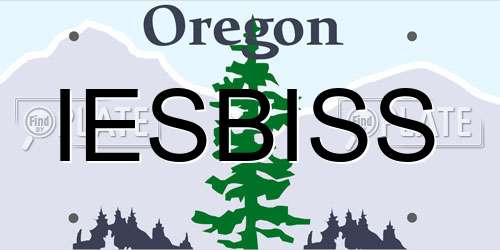 IESBISS Oregon License Plate
