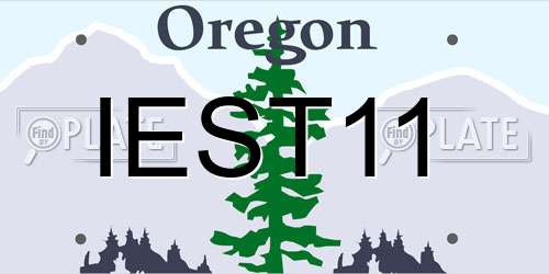 IEST11 Oregon License Plate