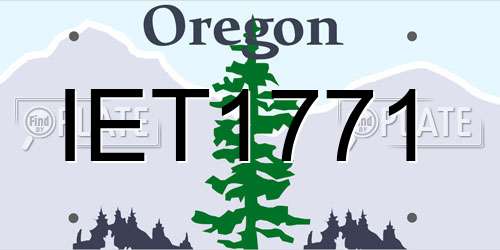 IET1771 Oregon License Plate