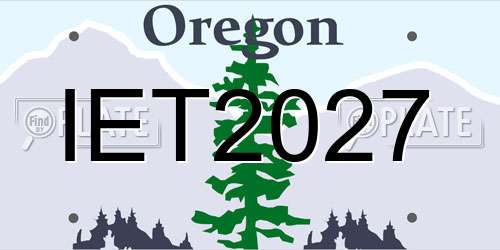 IET2027 Oregon License Plate