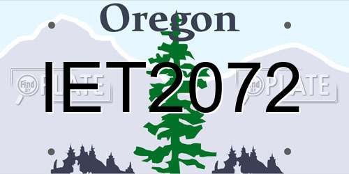IET2072 Oregon License Plate