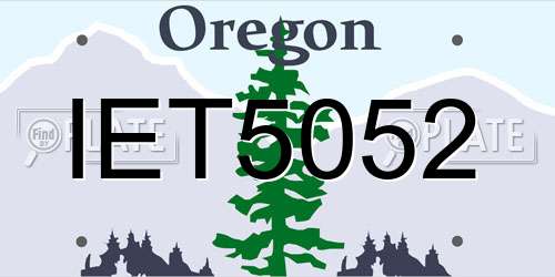 IET5052 Oregon License Plate