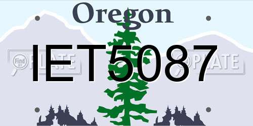 IET5087 Oregon License Plate