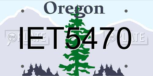 IET5470 Oregon License Plate