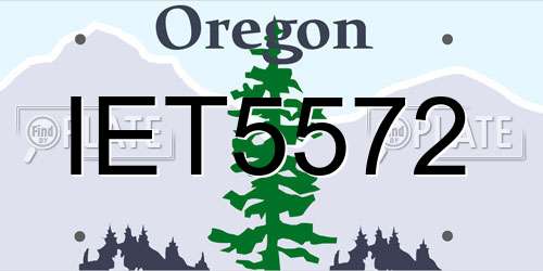 IET5572 Oregon License Plate