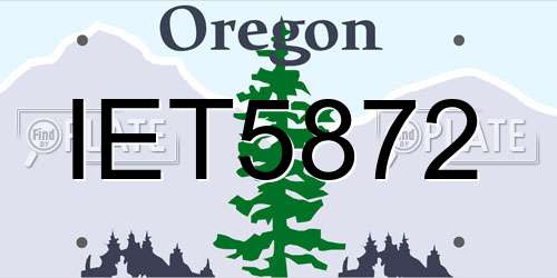 IET5872 Oregon License Plate