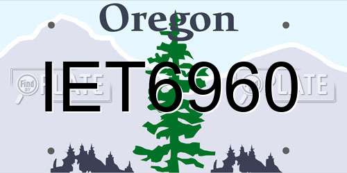 IET6960 Oregon License Plate