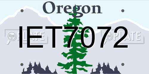 IET7072 Oregon License Plate