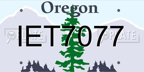 IET7077 Oregon License Plate