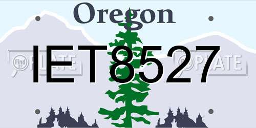 IET8527 Oregon License Plate