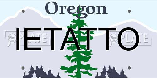 IETATTO Oregon License Plate