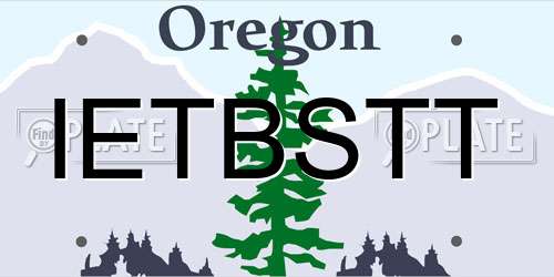 IETBSTT Oregon License Plate