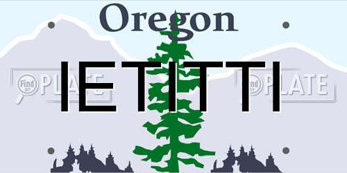 IETITTI Oregon License Plate