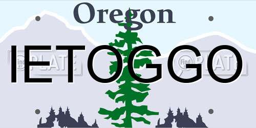 IETOGGO Oregon License Plate