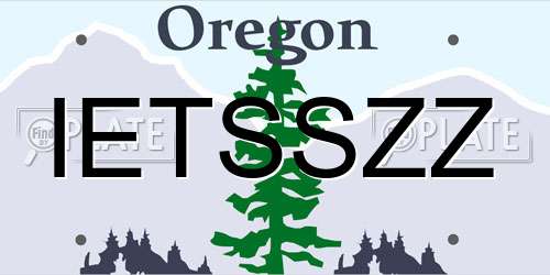 IETSSZZ Oregon License Plate