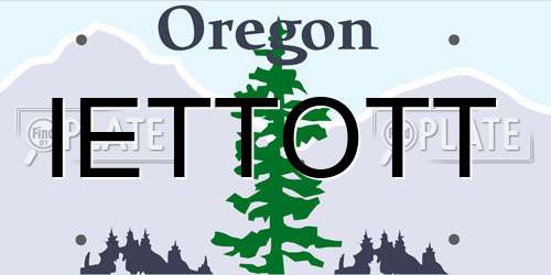 IETTOTT Oregon License Plate