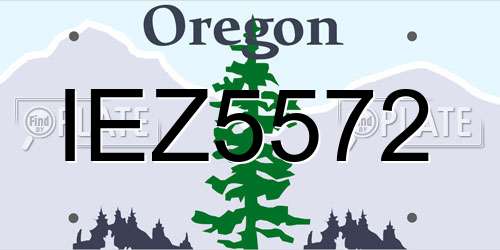 IEZ5572 Oregon License Plate