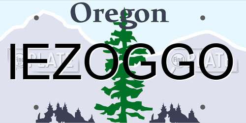 IEZOGGO Oregon License Plate