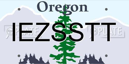 IEZSSTT Oregon License Plate