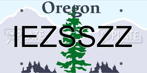 IEZSSZZ Oregon License Plate