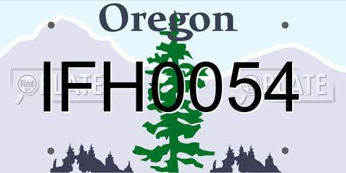 IFH0054 Oregon License Plate