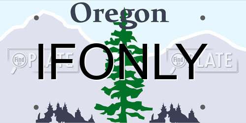 IFONLY Oregon License Plate