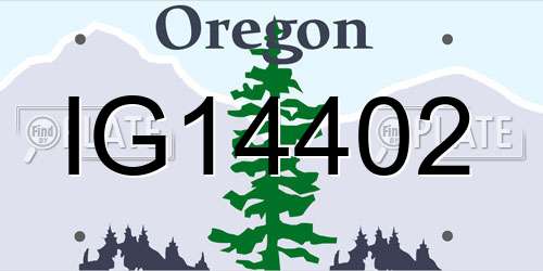 IG14402 Oregon License Plate