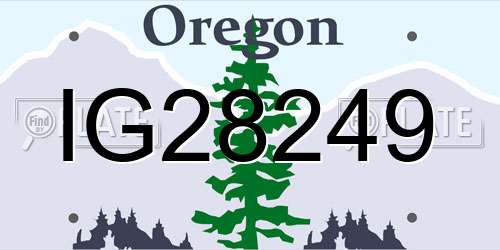 IG28249 Oregon License Plate