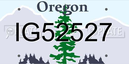 IG52527 Oregon License Plate