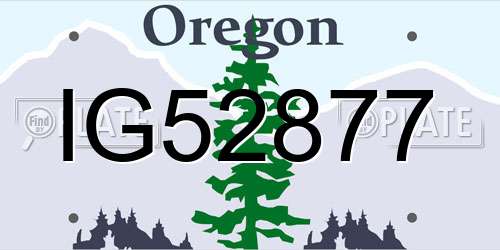 IG52877 Oregon License Plate