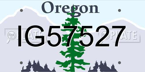 IG57527 Oregon License Plate
