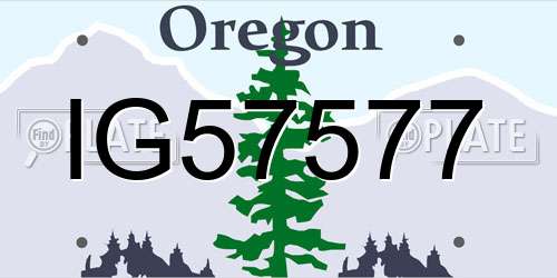 IG57577 Oregon License Plate