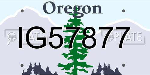 IG57877 Oregon License Plate