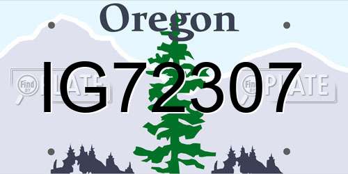 IG72307 Oregon License Plate