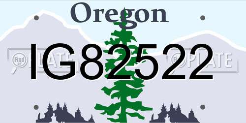 IG82522 Oregon License Plate