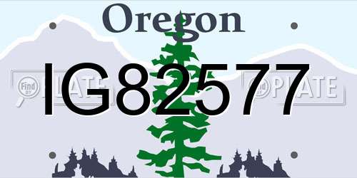 IG82577 Oregon License Plate