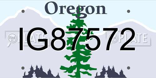 IG87572 Oregon License Plate