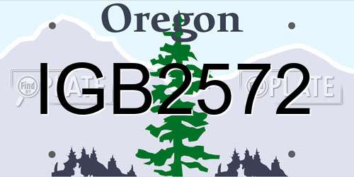 IGB2572 Oregon License Plate