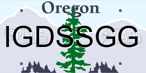 IGDSSGG Oregon License Plate