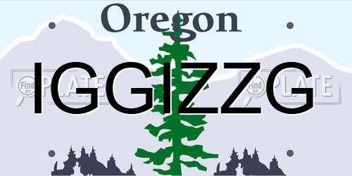 IGGIZZG Oregon License Plate