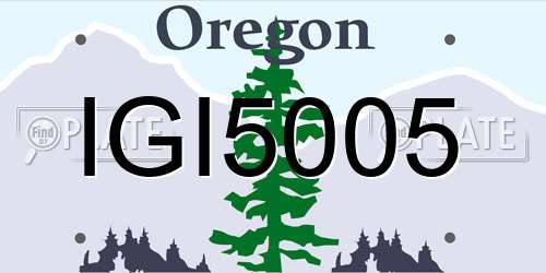 IGI5005 Oregon License Plate