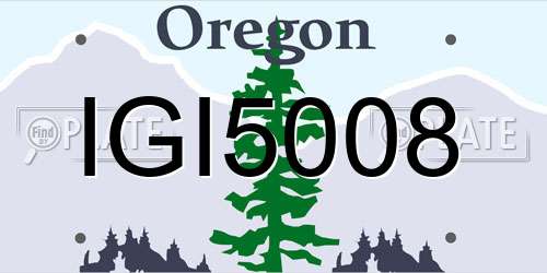 IGI5008 Oregon License Plate