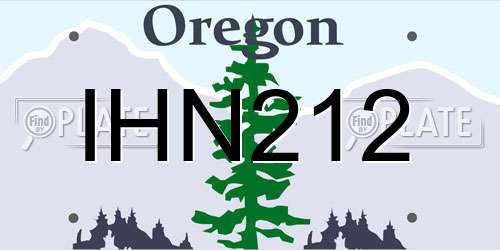 IHN212 Oregon License Plate