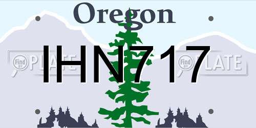 IHN717 Oregon License Plate