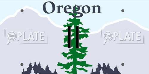II Oregon License Plate