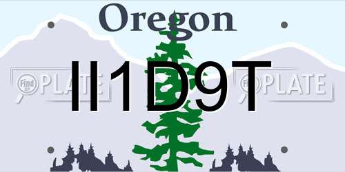 II1D9T Oregon License Plate