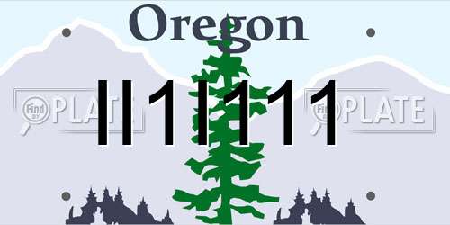 II1I111 Oregon License Plate