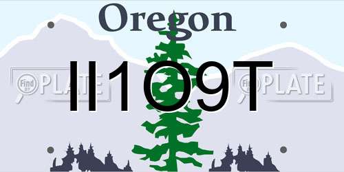 II1O9T Oregon License Plate