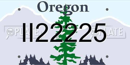 II22225 Oregon License Plate